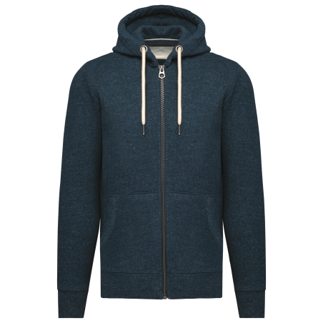 Sweat-shirt vintage zippé à capuche homme