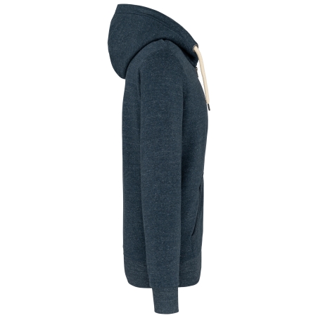 Sweat-shirt vintage zippé à capuche homme