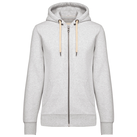 Sweat-shirt vintage zippé à capuche femme