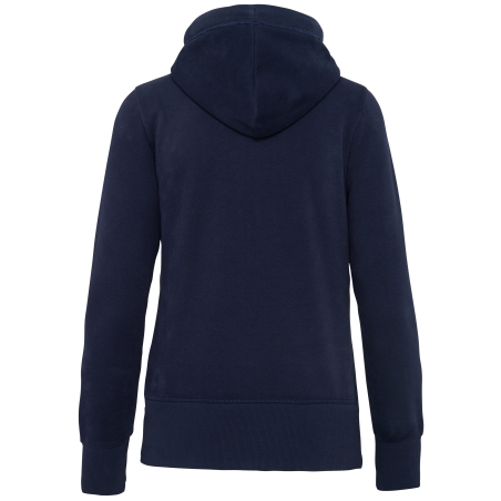 Sweat-shirt vintage zippé à capuche femme
