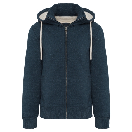 Veste vintage molleton doublée sherpa homme
