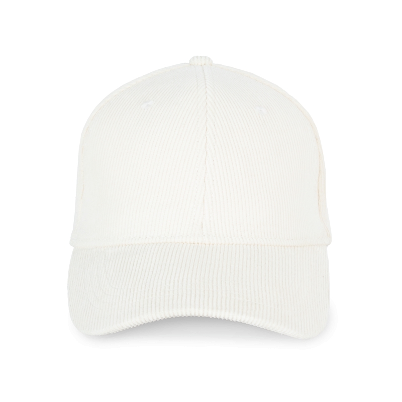 Casquette écoresponsable en velours côtelé 6 panneaux unisexe