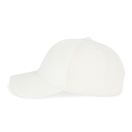 Casquette écoresponsable en velours côtelé 6 panneaux unisexe