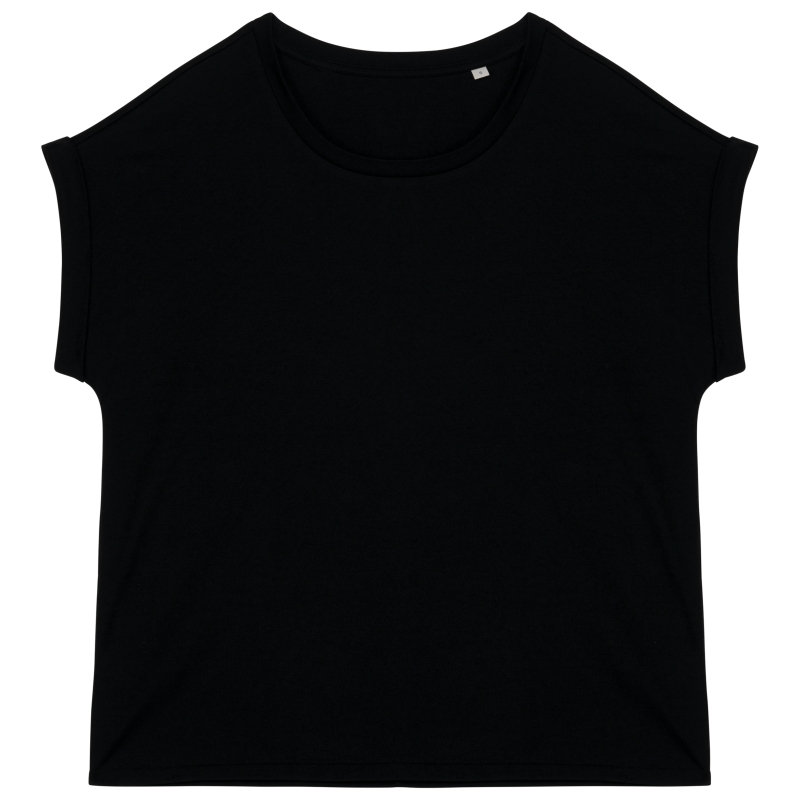 T-shirt écoresponsable manches à revers femme