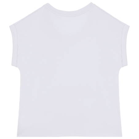 T-shirt écoresponsable manches à revers femme