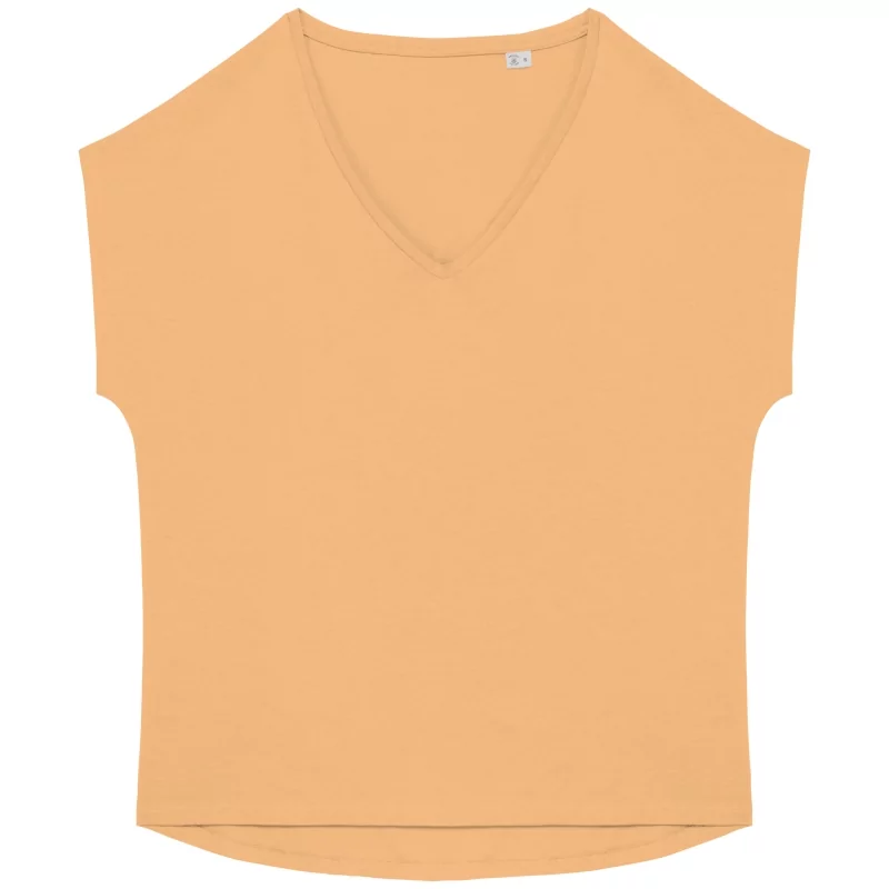 T-shirt écoresponsable loose à col V femme