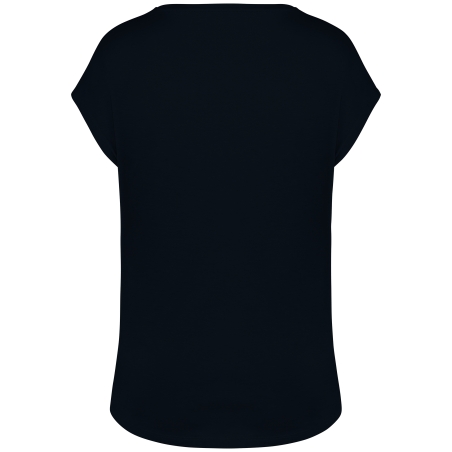 T-shirt écoresponsable loose à col V femme