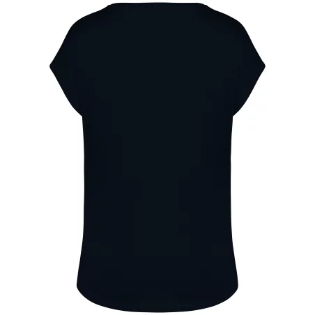 T-shirt écoresponsable loose à col V femme