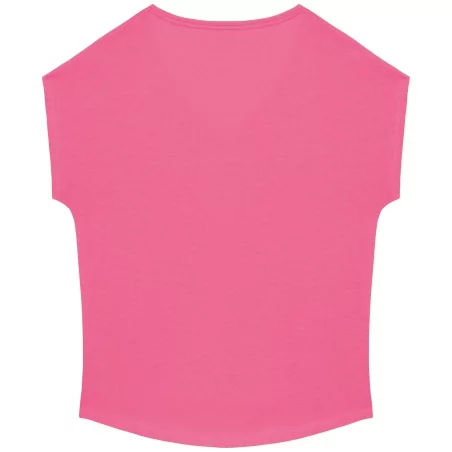 T-shirt écoresponsable loose à col V femme