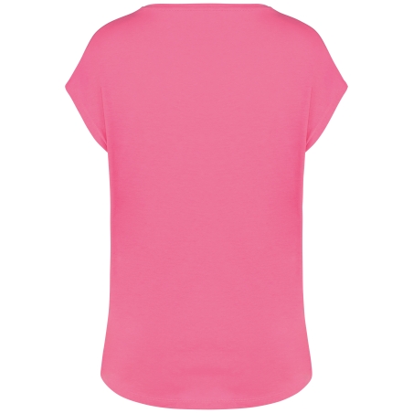 T-shirt écoresponsable loose à col V femme