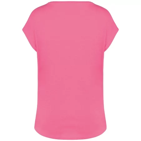 T-shirt écoresponsable loose à col V femme