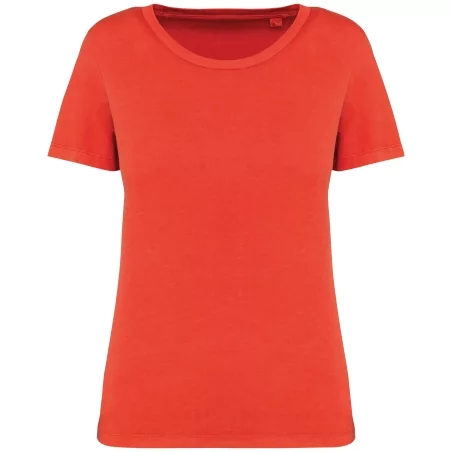 T-shirt écoresponsable délavé femme
