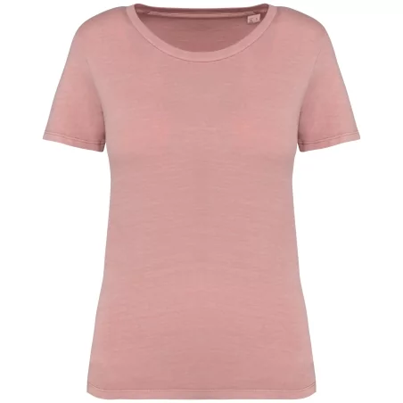 T-shirt écoresponsable délavé femme