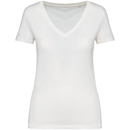 T-shirt écoresponsable col V femme