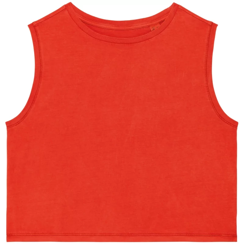 T-shirt écoresponsable crop sans manche femme