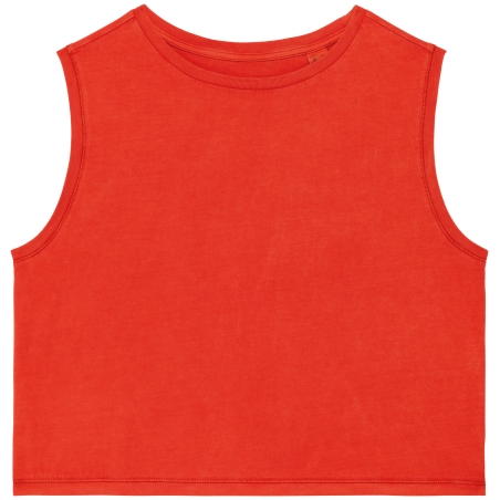 T-shirt écoresponsable crop sans manche femme
