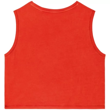 T-shirt écoresponsable crop sans manche femme
