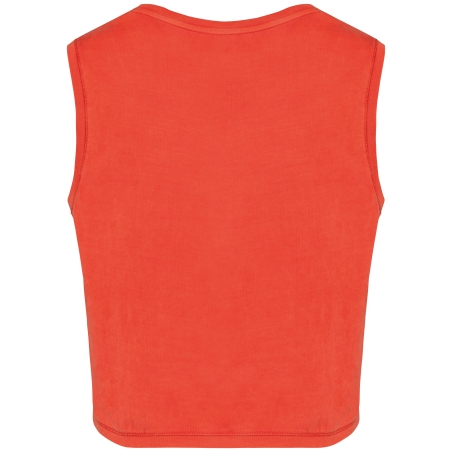 T-shirt écoresponsable crop sans manche femme