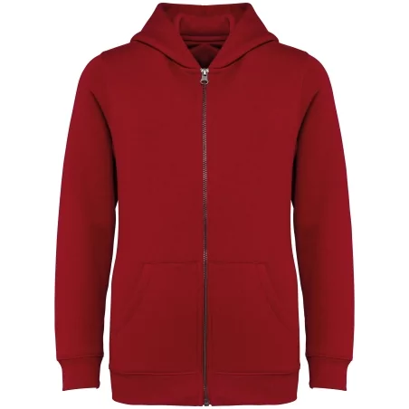 Sweat-shirt écoresponsable zippé à capuche enfant