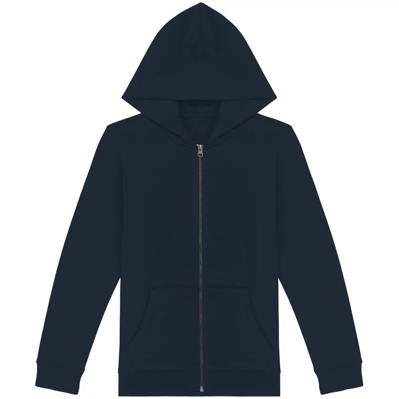 Sweat-shirt écoresponsable zippé à capuche enfant