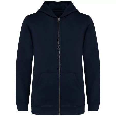 Sweat-shirt écoresponsable zippé à capuche enfant