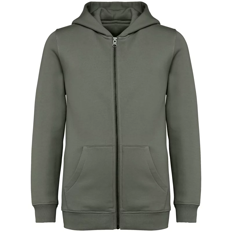 Sweat-shirt écoresponsable zippé à capuche enfant