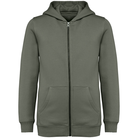 Sweat-shirt écoresponsable zippé à capuche enfant
