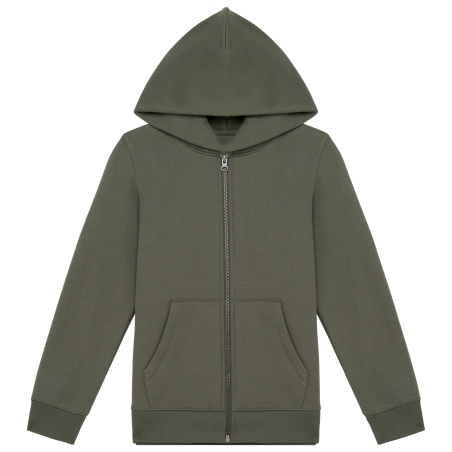 Sweat-shirt écoresponsable zippé à capuche enfant