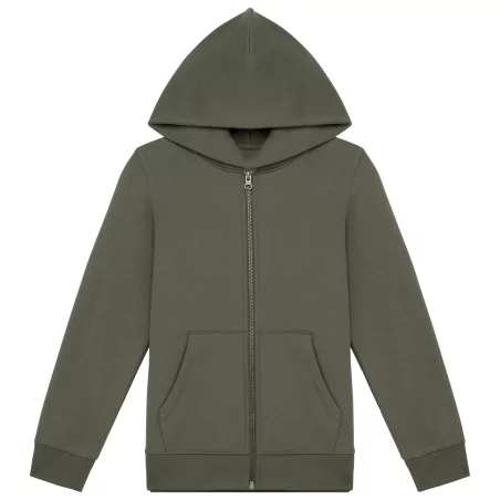 Sweat-shirt écoresponsable zippé à capuche enfant