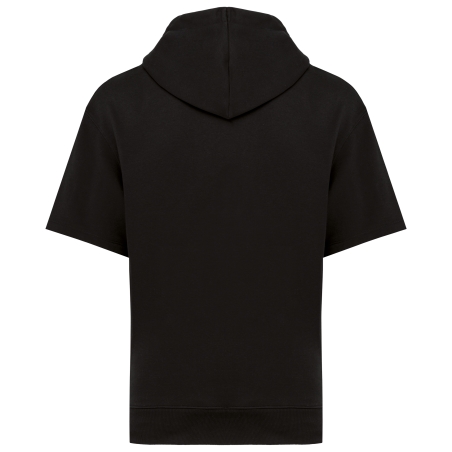 Sweat-shirt écoresponsable à capuche à épaules tombantes manches courtes French Terry unisexe