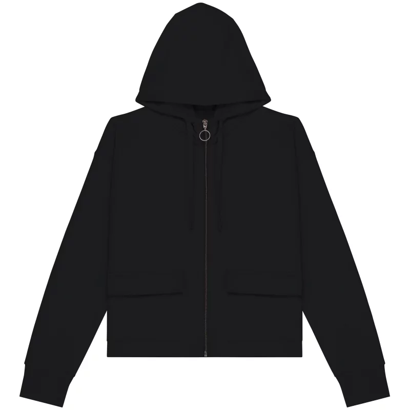 Sweat-shirt écoresponsable zippé à capuche French Terry femme