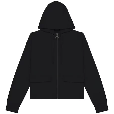Sweat-shirt écoresponsable zippé à capuche French Terry femme
