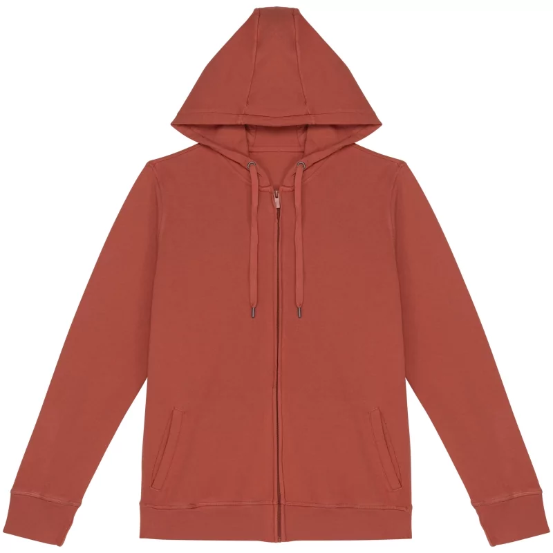 Sweat-shirt écoresponsable zippé à capuche French Terry unisexe