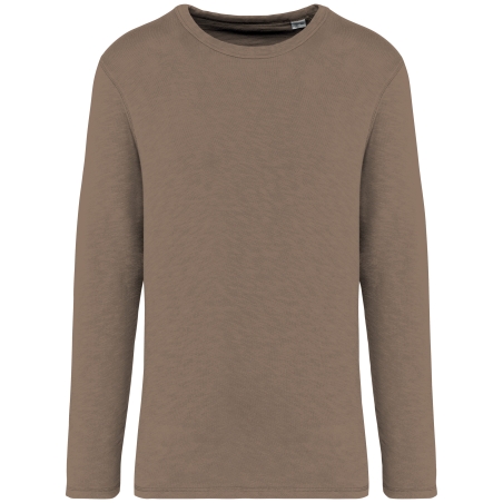 Sweat-shirt écoresponsable à col rond délavé French Terry unisexe