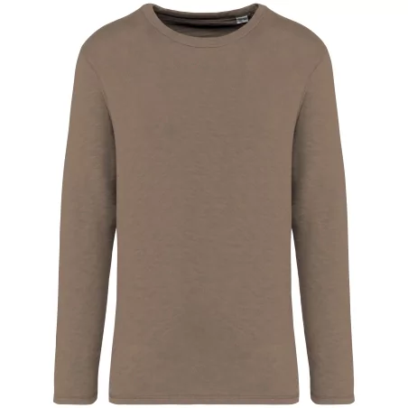 Sweat-shirt écoresponsable à col rond délavé French Terry unisexe