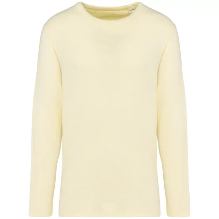 Sweat-shirt écoresponsable à col rond délavé French Terry unisexe