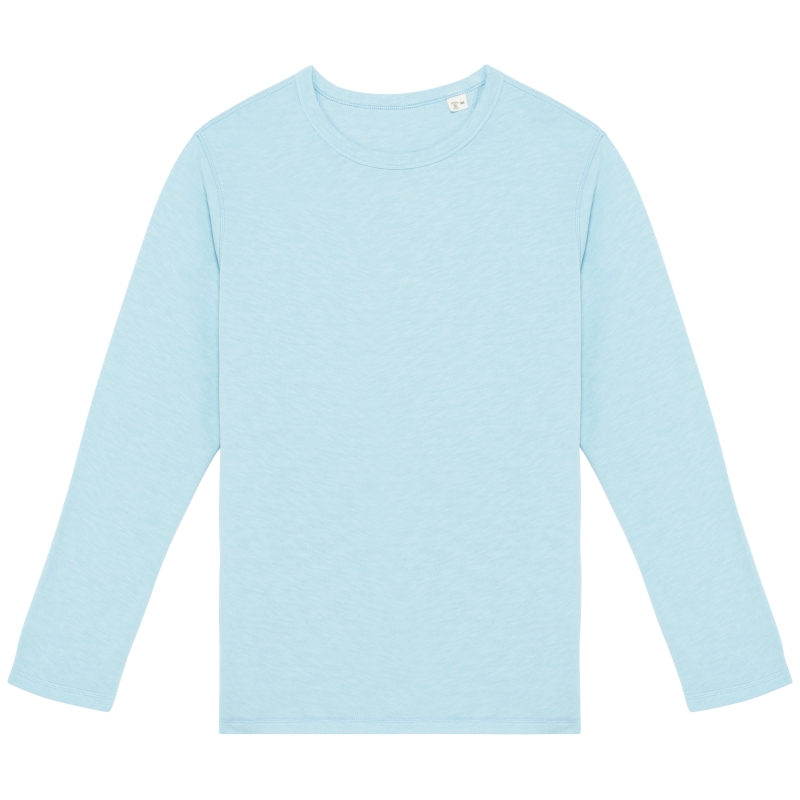 Sweat-shirt écoresponsable à col rond délavé French Terry unisexe