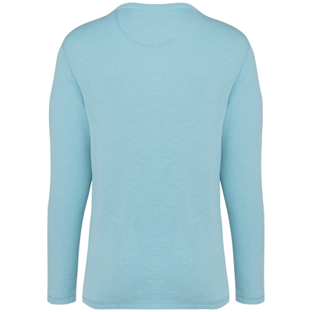 Sweat-shirt écoresponsable à col rond délavé French Terry unisexe