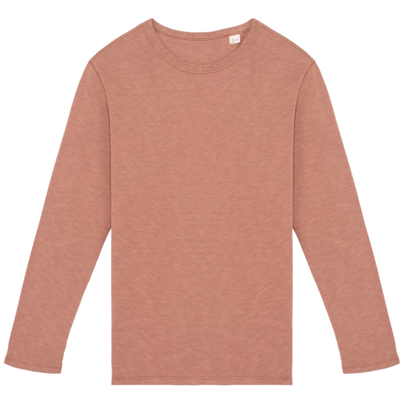Sweat-shirt écoresponsable à col rond délavé French Terry unisexe