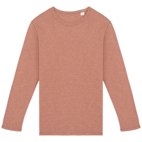 Sweat-shirt écoresponsable à col rond délavé French Terry unisexe