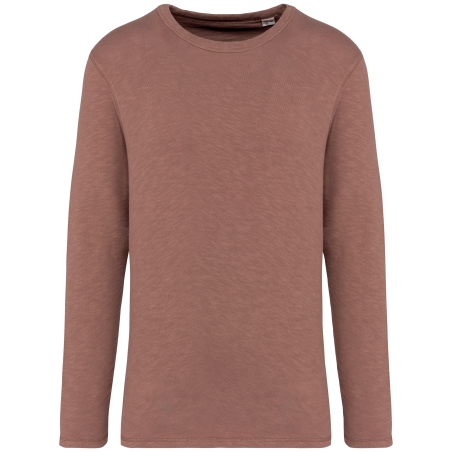 Sweat-shirt écoresponsable à col rond délavé French Terry unisexe