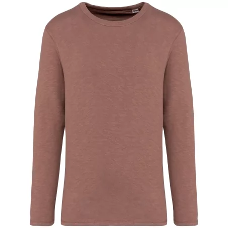 Sweat-shirt écoresponsable à col rond délavé French Terry unisexe