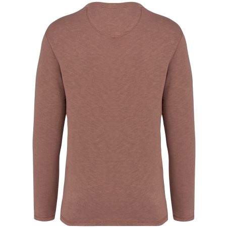 Sweat-shirt écoresponsable à col rond délavé French Terry unisexe