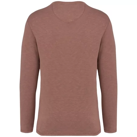 Sweat-shirt écoresponsable à col rond délavé French Terry unisexe
