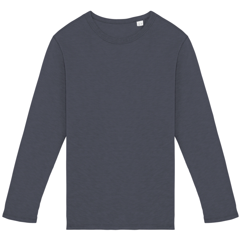 Sweat-shirt écoresponsable à col rond délavé French Terry unisexe