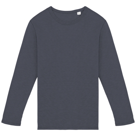 Sweat-shirt écoresponsable à col rond délavé French Terry unisexe