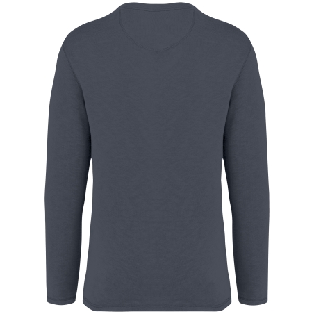 Sweat-shirt écoresponsable à col rond délavé French Terry unisexe