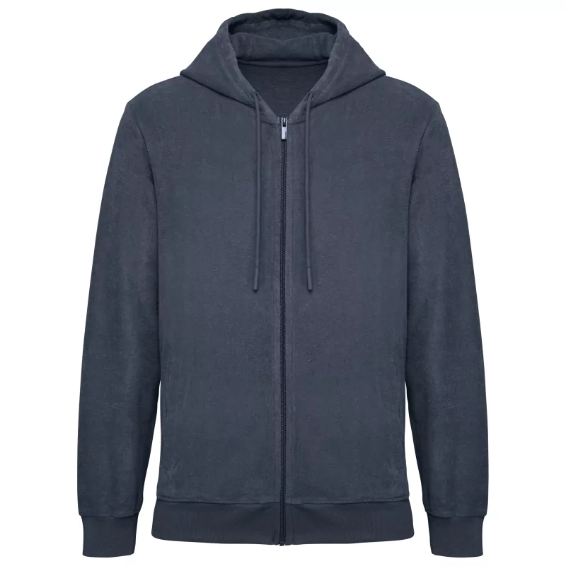 Sweat-shirt écoresponsable en éponge zippé à capuche homme