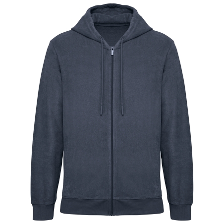 Sweat-shirt écoresponsable en éponge zippé à capuche homme