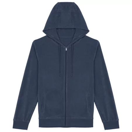 Sweat-shirt écoresponsable en éponge zippé à capuche homme